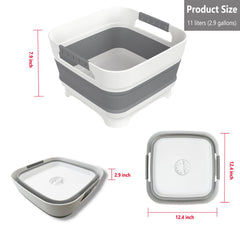 PureHanxy expanded basin front view demonstrating full 11L capacity
