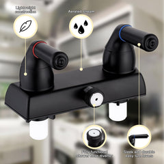 PureHaven close-up of winged levers and classical handles for easy temperature control