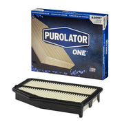 Purolator PurolatorONE front view showing full filter protecting engine