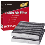 Puroma front packaging showing two CP134 filters and fitment details for easy selection