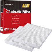 Puroma front packaging pair showing two filters and benefits for cabin air