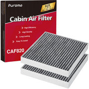 Puroma front packaging showing filter and fitment for Hyundai KIA Genesis, clear benefit