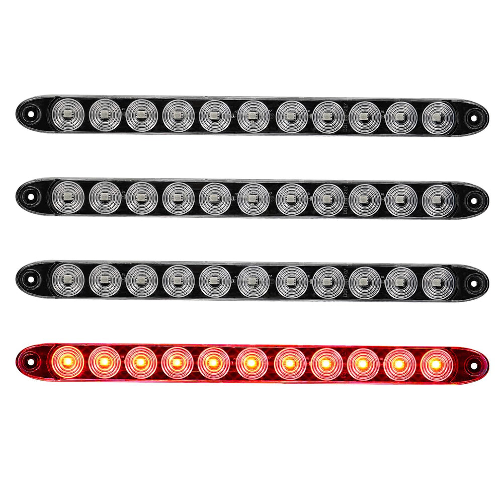 PVerandio front view of 15.5-inch LED bar showing bright red signal benefit