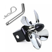Qagea spinning propeller hitch cover front view showing protective fit and style