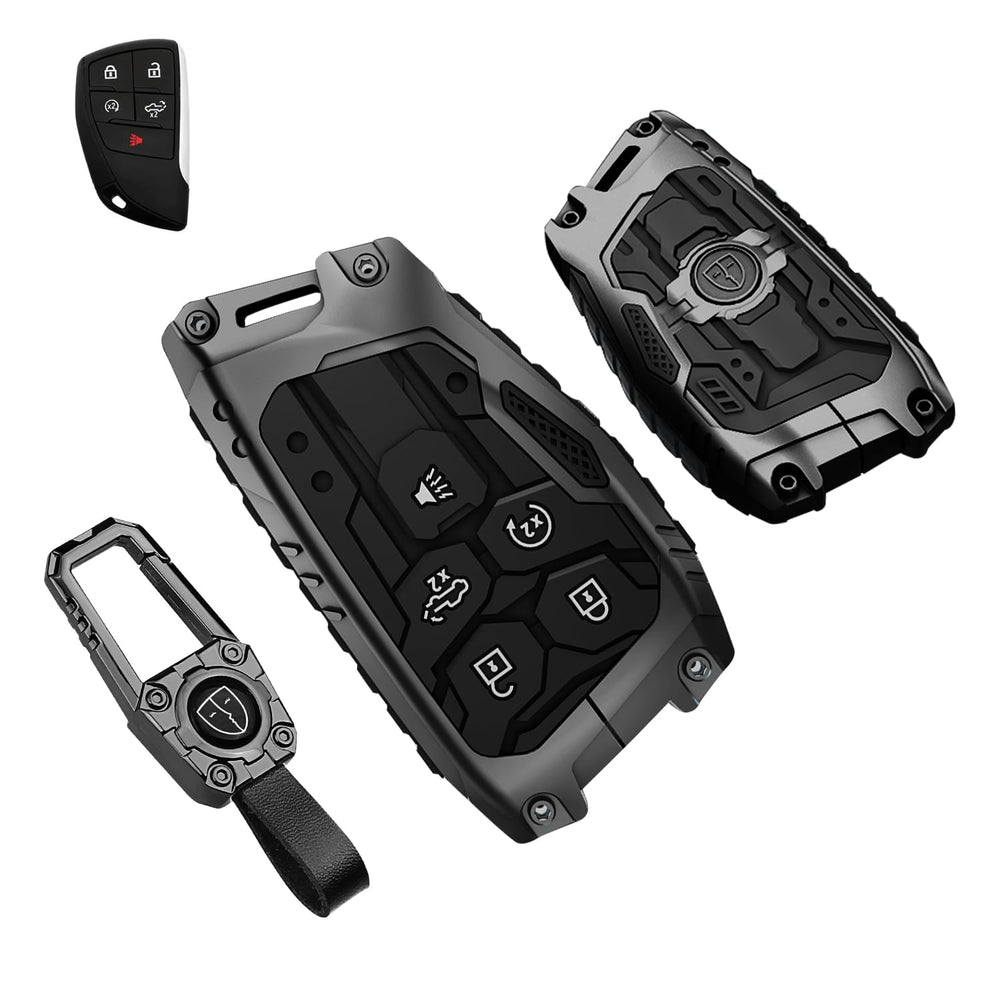 QBUC front view metal key case showing protective design and premium finish