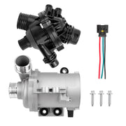 Qdlauto electric water pump front assembly showing compact design and reliable fit