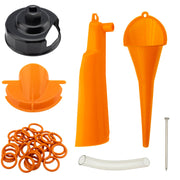 QHDSGZS full oil change kit laid out showing tools and 30 O-rings for clean maintenance
