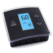 QHHR thermostat front panel showing touch controls and clean design for easy use