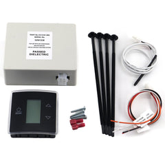 QHHR black wall thermostat front view showing clean controls and easy installation benefit
