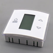 QHHR front panel thermostat showing clean profile and easy control benefits
