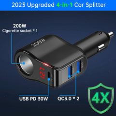 Qidoe close-up of dual usb-c and qc ports, fast charging benefit