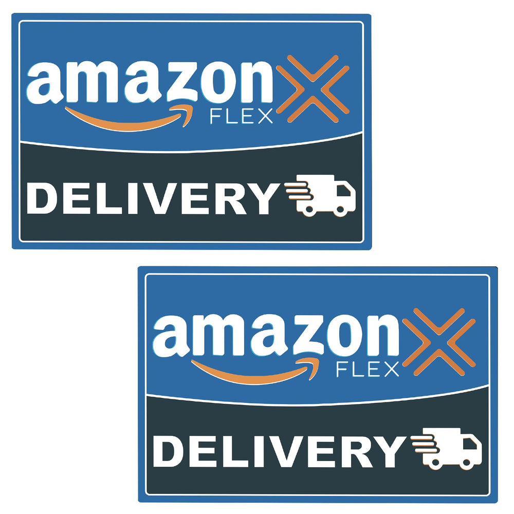 QIFEVIRL front view of blue magnetic delivery sign showing clear logo and visibility