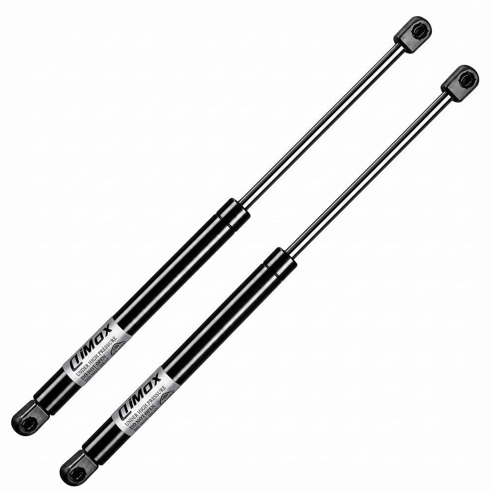 QiMox front view packaging for BMW hood struts, clear fit identification and peace of mind