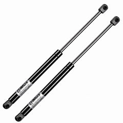 QiMox front view packaging for BMW hood struts, clear fit identification and peace of mind