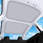 QINQINTU front view sunshade showing precise fit and cooling benefit