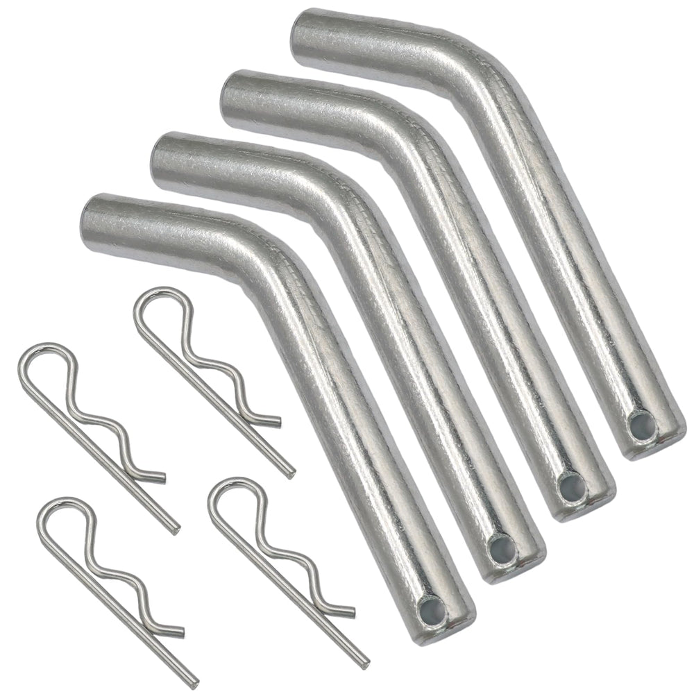 Qjaiune front view showing four hitch pins and clips, durable and ready