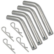 Qjaiune front view showing four hitch pins and clips, durable and ready