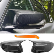 Qlhshop front view mirror caps showing aggressive styling and easy upgrade