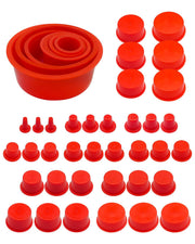 Qnbes front packaging showing complete 48-piece cap plug kit and benefits