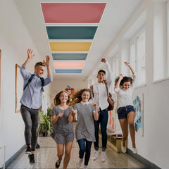 QOUBAI installed on ceiling troffer showing reduced glare benefit