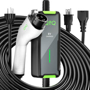 QPQ front view of portable EV charger showing compact housing and mount convenience