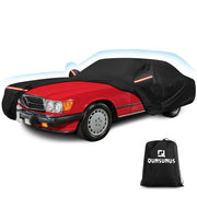Q QUNSUNUS front view fitted on a Mercedes SL showing full coverage benefit