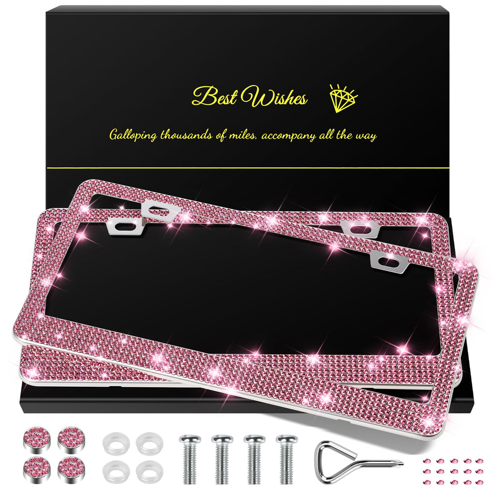 QUANQIUFEI front view showing dark pink bling for eye-catching style