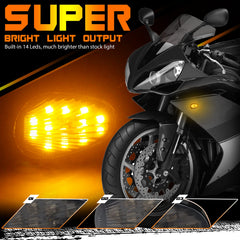 QUASCO close-up of 14 SMD LEDs highlighting bright amber output benefit