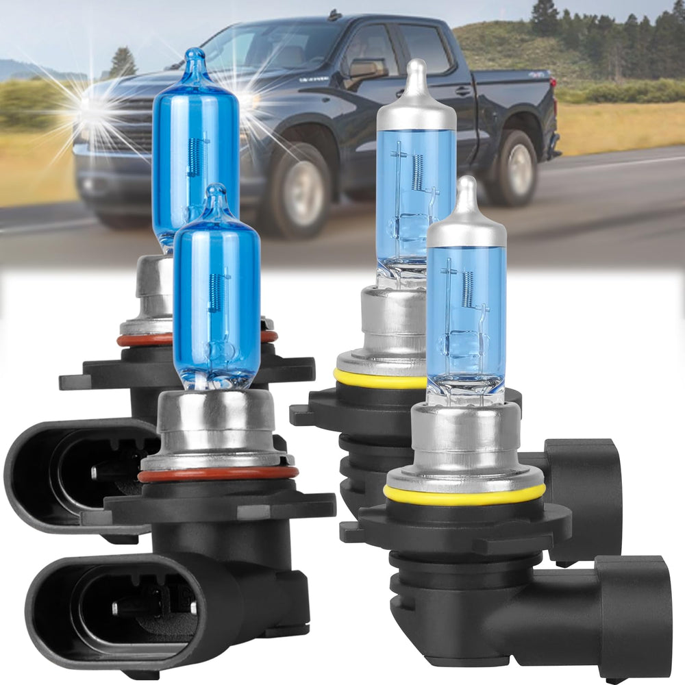 QUAYUB front packaging showing the 9005 and 9006 halogen kit and clear identification