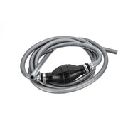 Quicksilver fuel line assembly front view showing full 9 ft hose and bulb for reliable fueling