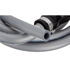 Quicksilver inline connection point showing hose ends ready for matching quick-disconnect fittings