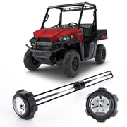QUICKWOLF gas cap front view showing gauge and secure fit benefit