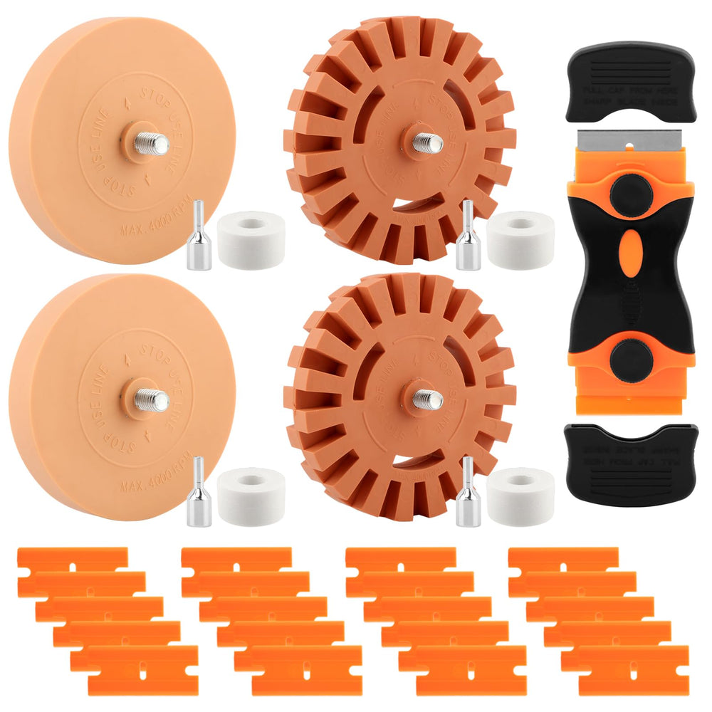 Quivorant front packaging showing four rubber wheels and adapter for quick identification and purchase benefit