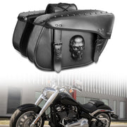 Quixofiber front view of saddlebags showing secure storage and style