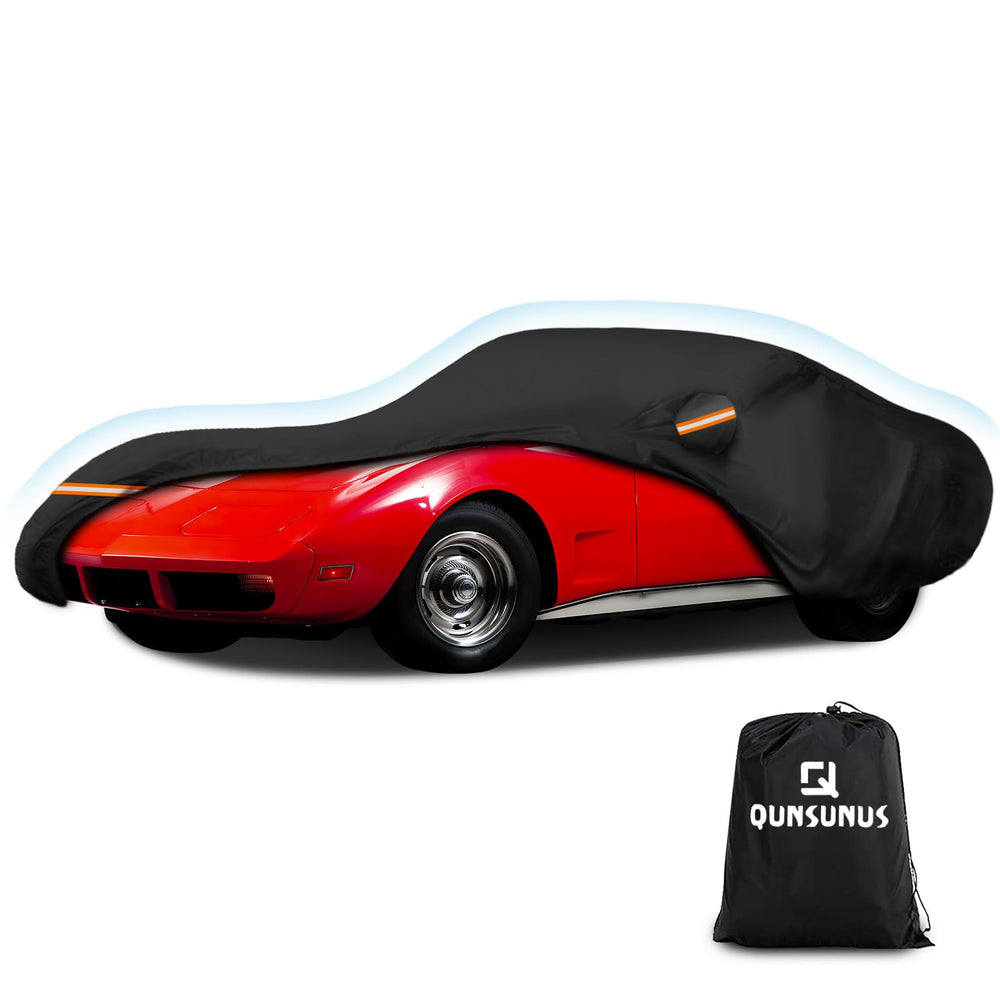 Q QUNSUNUS front view fitted on C3 Corvette showing full coverage protection