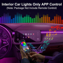 QVEVDACAR phone app controlling LEDs demonstrating color selection and convenience