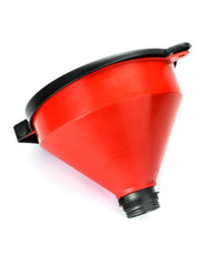 QWORK funnel lockable lid detail preventing spills and keeping debris out