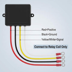 QWORK receiver closeup with color‑coded wires easing installation