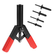 QWORK rivet gun front view showing ergonomic handle and trigger for comfortable use