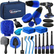 Qydipclin front view of full 23-piece kit showing organized accessories for fast cleaning