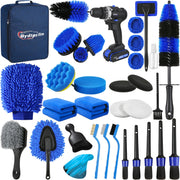 Qydipclin full kit front view showing packed blue tools and bag for organized cleaning