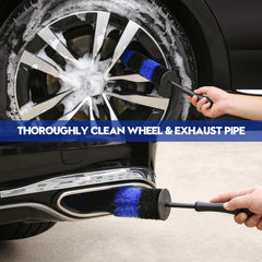 Qydipclin long-handle wheel rim brush cleaning deep spokes for thorough wheel care