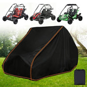QYMOTO front view showing full go kart coverage and weather protection