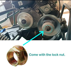 QYMOTO KT196 mounted on a 16mm drive shaft demonstrating correct installation benefit