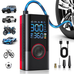 QYQBOON front view of red inflator showing compact design and fast inflation benefit