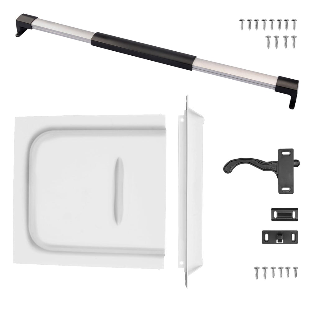 RVGUARD front packaging showing complete screen door kit and benefits