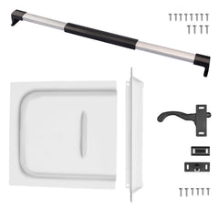 RVGUARD front packaging showing complete screen door kit and benefits