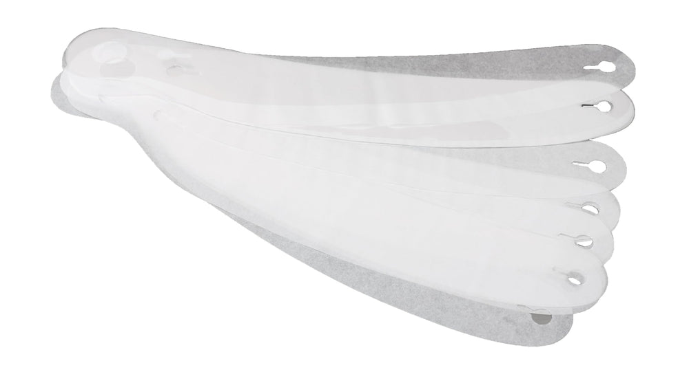 RaceQuip front view showing pack of 20 tear offs and clear protective benefit