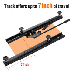 Racewill close-up of slider rail detail showing smooth track and durable construction benefit