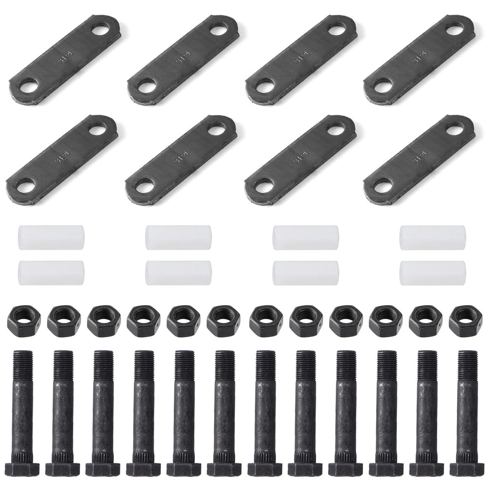 Racewill front packaging showing full shackle kit and parts benefit: organized replacement set